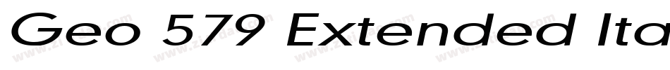 Geo 579 Extended Italic字体转换